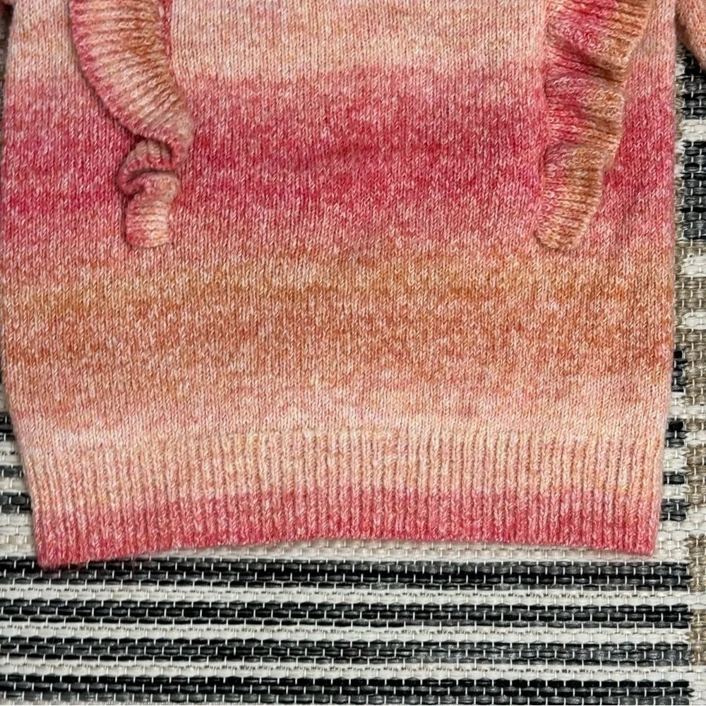 Tucker + Tate Ombre Long Sleeve Ruffled Pull Over Sweater Size 5